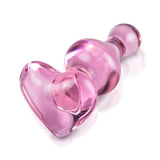 Icicles No.75 Pink Heart Glass Butt Plug - Scantilyclad.co.uk 