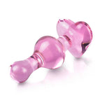 Icicles No.75 Pink Heart Glass Butt Plug - Scantilyclad.co.uk 