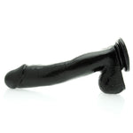 Basix 12 Inch Dong With Suction Cup Black - Scantilyclad.co.uk 