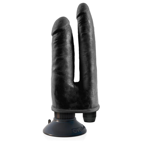 King Cock Vibrating Double Penetrator Black - Scantilyclad.co.uk 