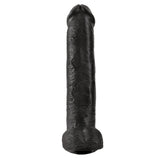 King Cock 15 Inch Cock with Balls Black - Scantilyclad.co.uk 