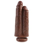 King Cock Two Cocks One Hole 9 Inch Brown Dildo - Scantilyclad.co.uk 