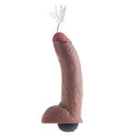 King Cock 9 Inch Squirting Cock With Balls Brown - Scantilyclad.co.uk 