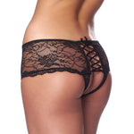 Spicy Black Crotchless Briefs - Scantilyclad.co.uk 