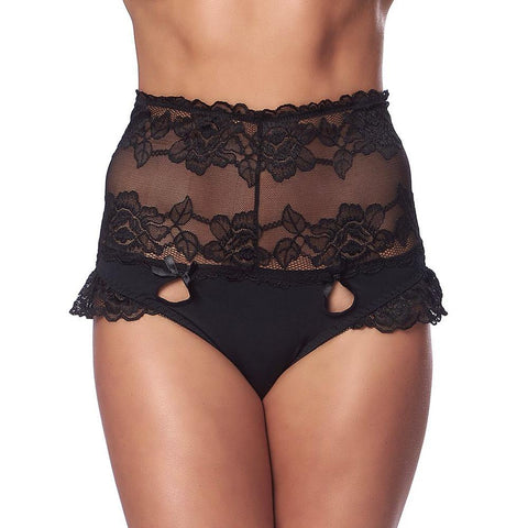 Perfect Fit Black High Waist Panty Size: L-XL - Scantilyclad.co.uk 