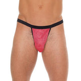 Mens Black G-String With Pink Pouch - Scantilyclad.co.uk 
