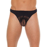 Mens Black G-String With A Net Pouch - Scantilyclad.co.uk 