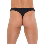 Mens Black G-String With A Net Pouch - Scantilyclad.co.uk 