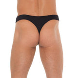Mens Black G-String With Zipper On Pouch - Scantilyclad.co.uk 