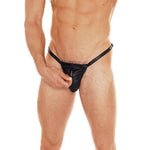 Leather Brief Pouch With Zip - Scantilyclad.co.uk 