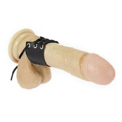 Leather Cock Ring With Ties - Scantilyclad.co.uk 