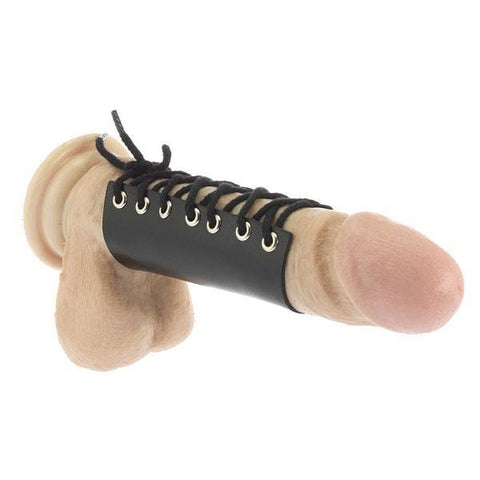 Leather Cock Ring With Ring Ties - Scantilyclad.co.uk 