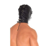 Leather Full Face Mask With Detachable Blinkers - Scantilyclad.co.uk 