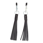 Nipple Clamps With Black Leather Tassels - Scantilyclad.co.uk 