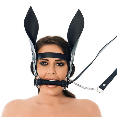 Horsebit Mouth Gag With Reins And Ears - Scantilyclad.co.uk 