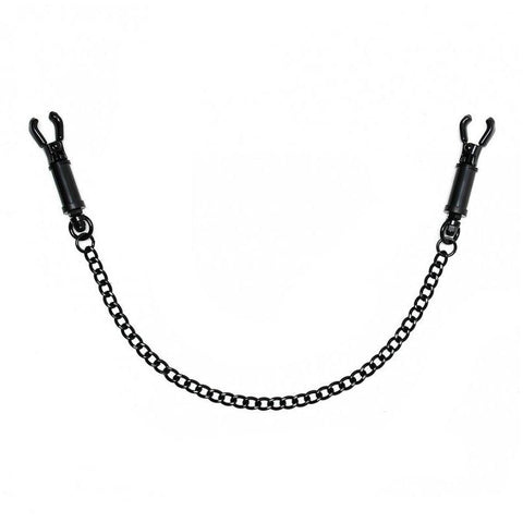 Black Metal Adjustable Nipple Clamps With Chain - Scantilyclad.co.uk 