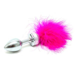 Small Butt Plug With Pink Feathers - Scantilyclad.co.uk 