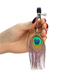 Nipple Clamps With Peacock Feather Trim - Scantilyclad.co.uk 