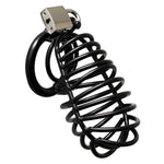 Black Metal Male Chastity Device With Padlock - Scantilyclad.co.uk 