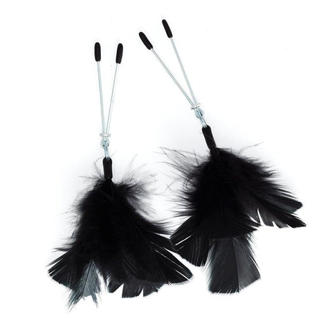 Black Feather Nipple Clamps - Scantilyclad.co.uk 