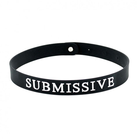 Black Silicone Submissive Collar - Scantilyclad.co.uk 