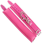 Rouge Garments Wrist Cuffs Padded Pink - Scantilyclad.co.uk 