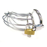 Rouge Stainless Steel Chasity Cock Cage With Padlock - Scantilyclad.co.uk 