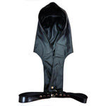 Rouge Leather Harness with Faux Leather Hoodie - Scantilyclad.co.uk 