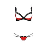 Passion Midori Red And Black Bra Set Size: XXL-XXXL