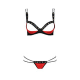 Passion Midori Red And Black Bra Set Size: XXL-XXXL