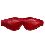 Rouge Garments Leather Croc Print Padded Blindfold - Scantilyclad.co.uk 