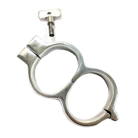Rouge Stainless Steel Lockable Wrist Cuffs - Scantilyclad.co.uk 