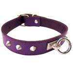 Rouge Garments Purple Studded O-Ring Studded Collar - Scantilyclad.co.uk 