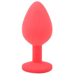 Medium Red Jewelled Silicone Butt Plug - Scantilyclad.co.uk 