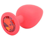 Large Red Jewelled Silicone Butt Plug - Scantilyclad.co.uk 