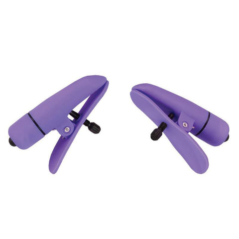 Nipplettes Virbrating Adjustable Purple Nipple Clamps - Scantilyclad.co.uk 