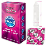 Skins Condoms Dots And Ribs 12 Pack - Scantilyclad.co.uk 