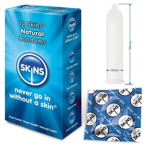 Skins Condoms Natural 12 Pack - Scantilyclad.co.uk 