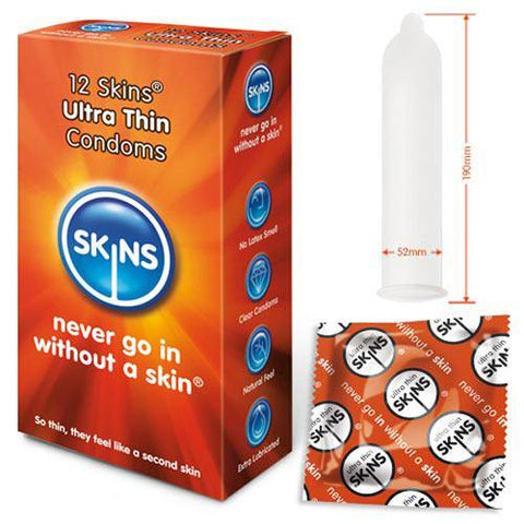 Skins Condoms Ultra Thin 12 Pack - Scantilyclad.co.uk 
