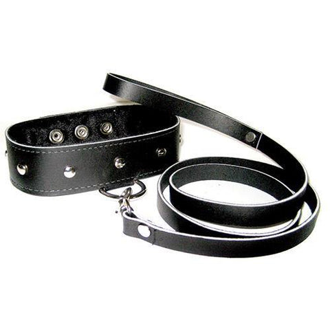 SportSheets Leather Leash And Collar - Scantilyclad.co.uk 