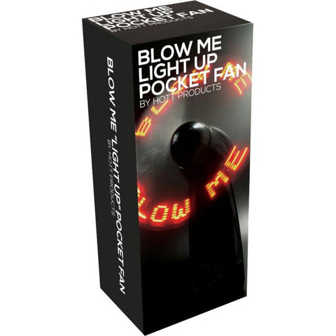 Blow Me Light Up Pocket Fan Black - Scantilyclad.co.uk 