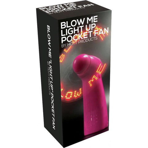 Blow Me Light Up Pocket Fan Pink - Scantilyclad.co.uk 