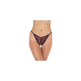 Red And Black Tanga Open Brief - Scantilyclad.co.uk 