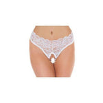 White Lace Open Crotch G-String - Scantilyclad.co.uk 