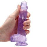 RealRock 6 Inch Purple Realistic Crystal Clear Dildo